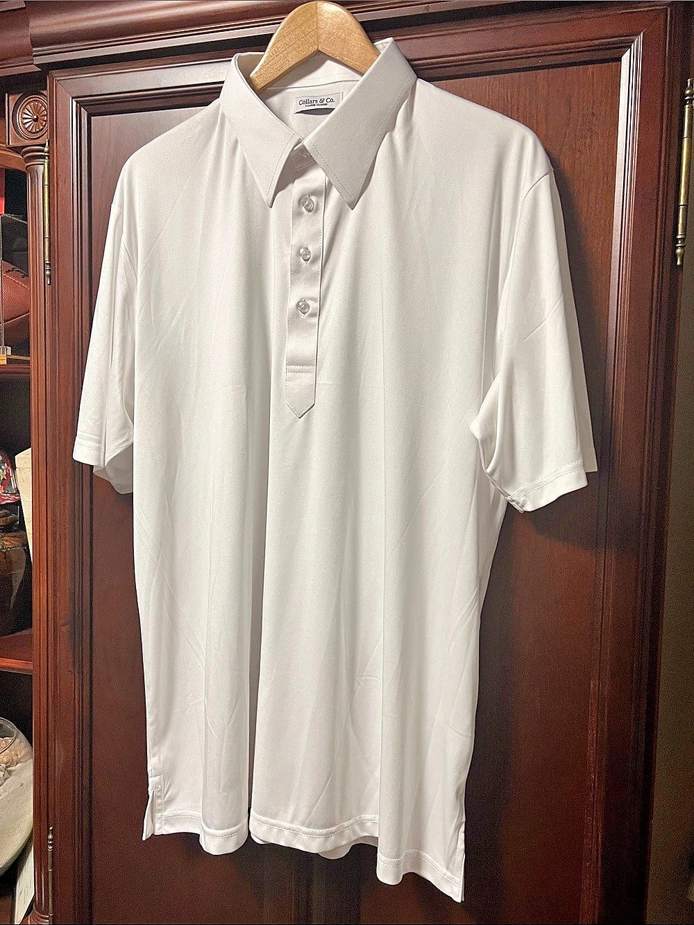 Like New Collars & Co. Classic Semi-Spread Collar White Golf Dress/Casual Polo!